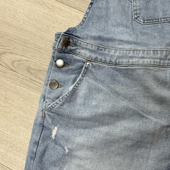Lane Bryant Shorts Wide Leg Blue Jean Overalls - Picture 7 of 12